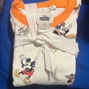 Disney Mickey Mouse Kids Sleepwear Set - Orange and White